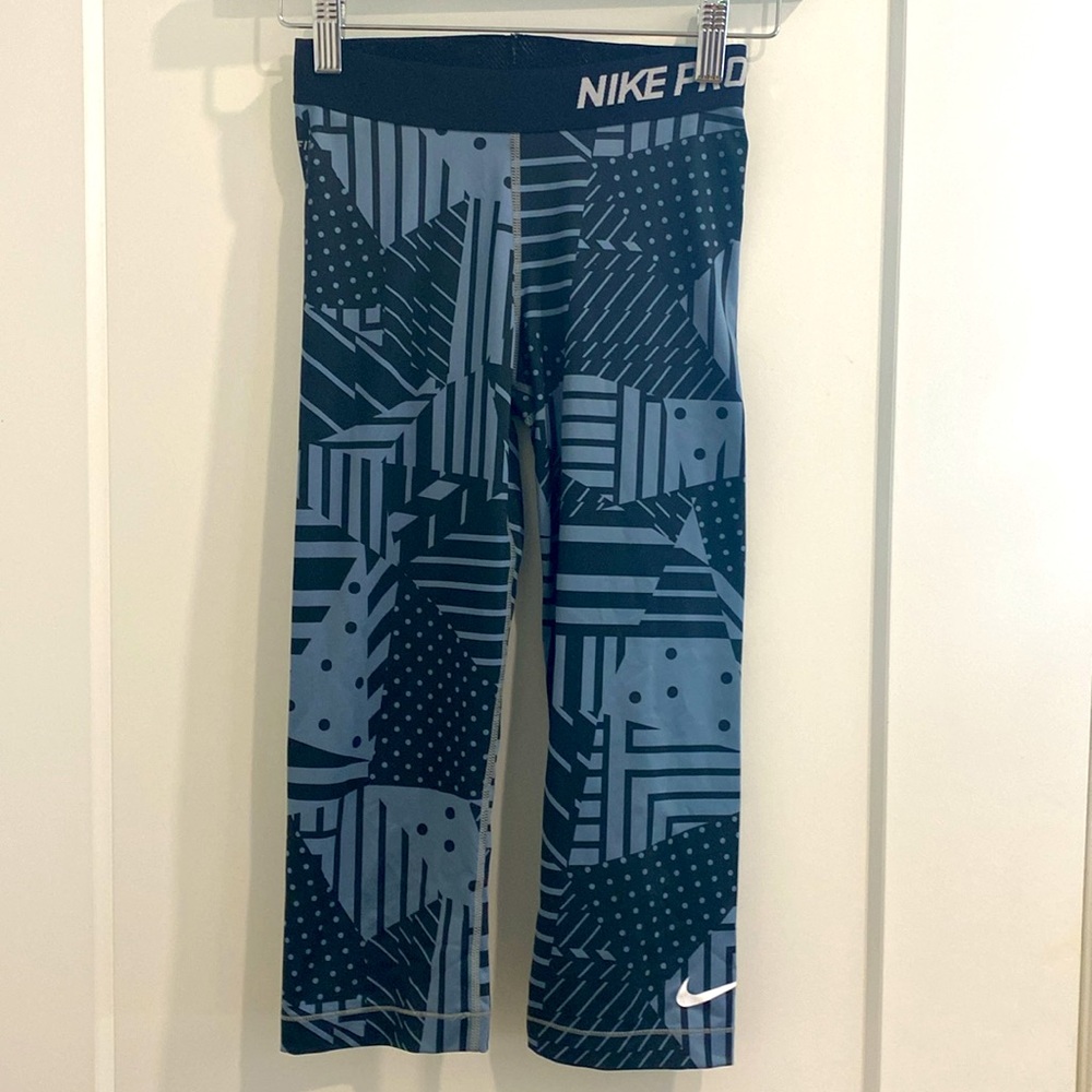 Nike Pro Core Patchwork Printed Training Capris |… - image 2
